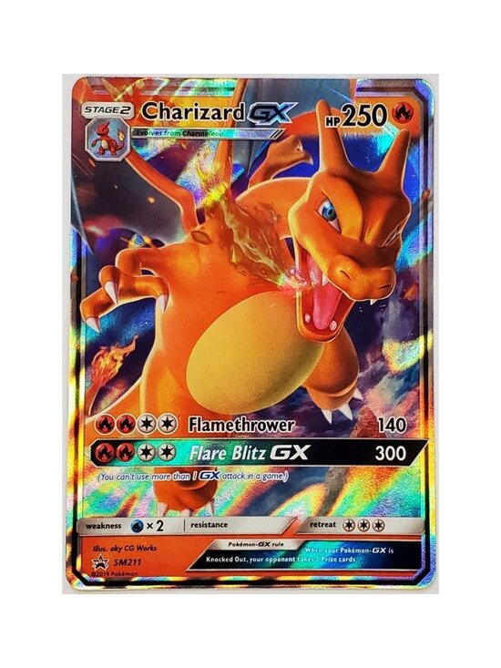 ultra charizard gx pokemon card POKEMON CHARIZARD GX SM211 FULL ART ULTRA RARE HOLO PROMO SUN MOON TCG